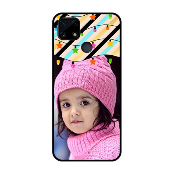 Realme Narzo 20 Custom Glass Mobile Case - Lights Hanging Design Realme Narzo 20 Custom Glass Mobile Case - Lights Hanging Design