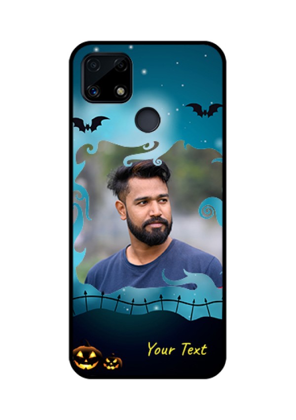 Realme Narzo 20 Custom Glass Phone Case  - Halloween frame design