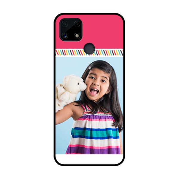 Realme Narzo 20 Personalized Glass Phone Case - Line art design Realme Narzo 20 Personalized Glass Phone Case - Line art design