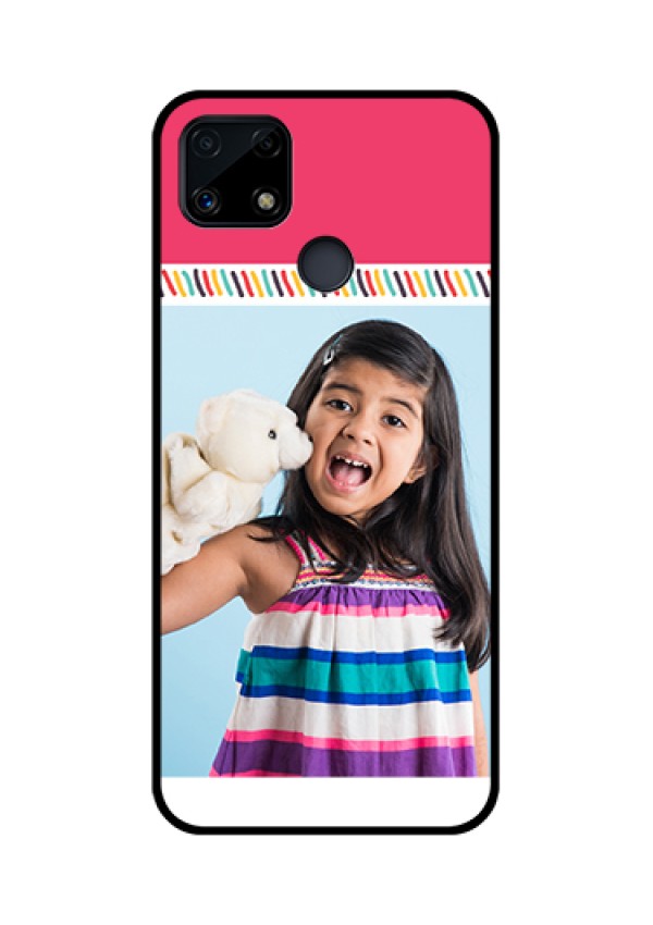 Realme Narzo 20 Personalized Glass Phone Case  - Line art design