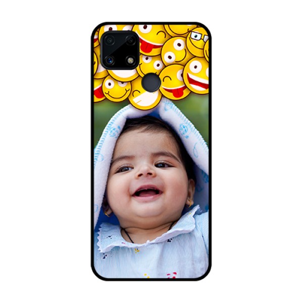 Realme Narzo 20 Custom Glass Mobile Case  - with Smiley Emoji Design
