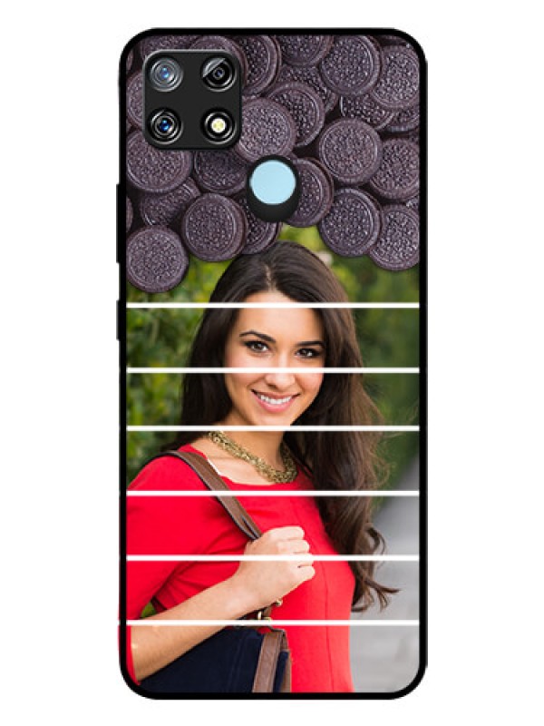 Custom Realme Narzo 20 Custom Glass Phone Case  - with Oreo Biscuit Design