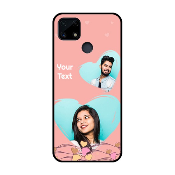 Realme Narzo 20 Custom Glass Mobile Case  - Love Doodle Design