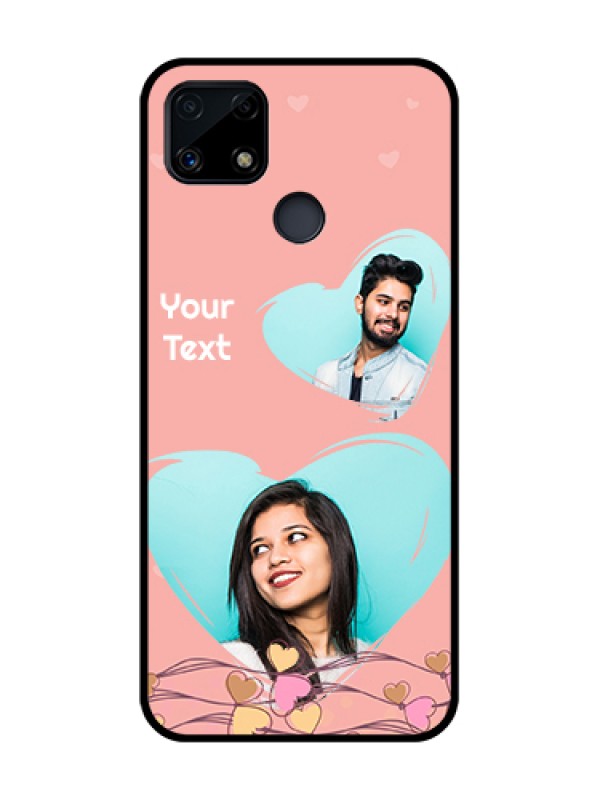 Custom Realme Narzo 20 Custom Glass Mobile Case  - Love Doodle Design