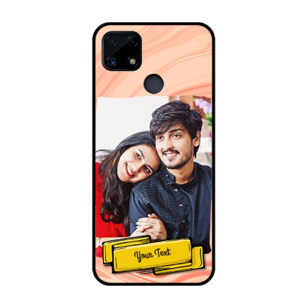 Realme Narzo 20 Personalized Glass Phone Case  - Marble Texture Design