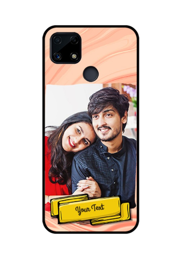 Realme Narzo 20 Personalized Glass Phone Case  - Marble Texture Design