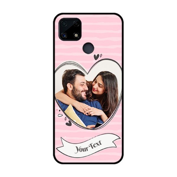 Realme Narzo 20 Custom Glass Phone Case - Vintage Heart Design Realme Narzo 20 Custom Glass Phone Case - Vintage Heart Design