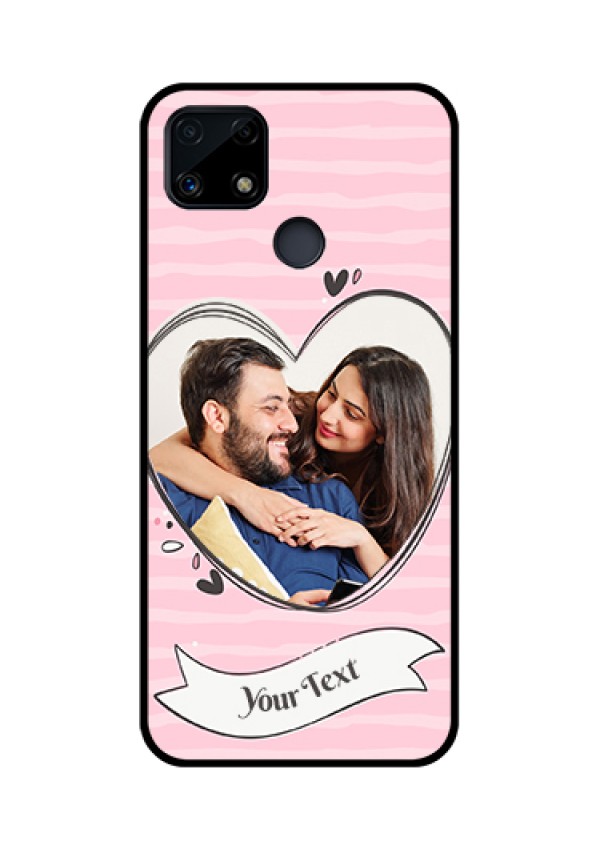 Realme Narzo 20 Custom Glass Phone Case  - Vintage Heart Design
