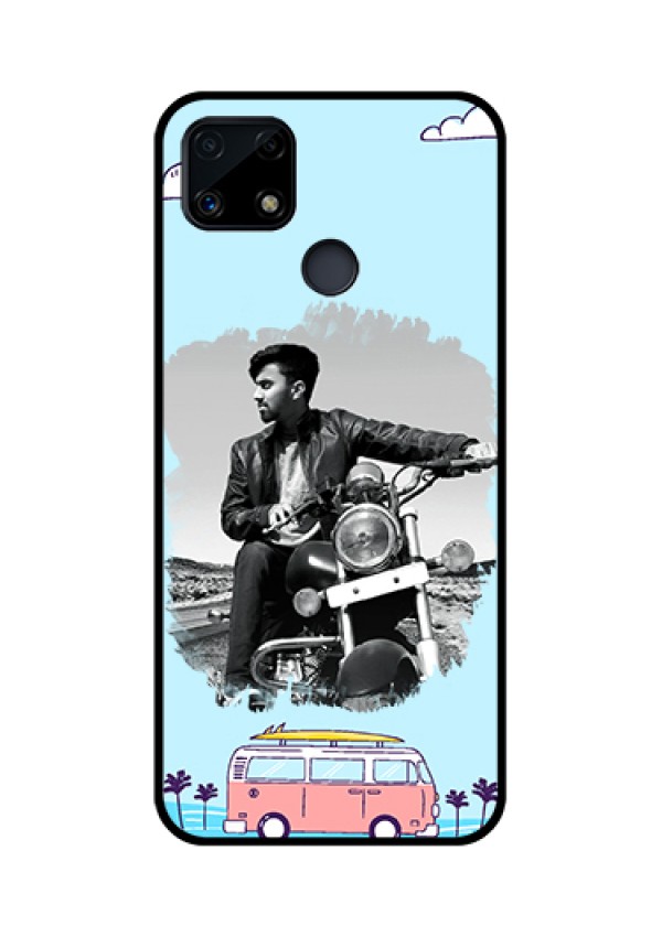 Realme Narzo 20 Photo Printing on Glass Case  - Travel & Adventure Design