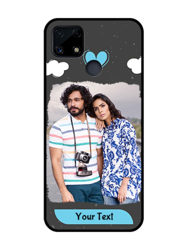 Custom Realme Narzo 20 Custom Glass Phone Case  - Splashes with love doodles Design