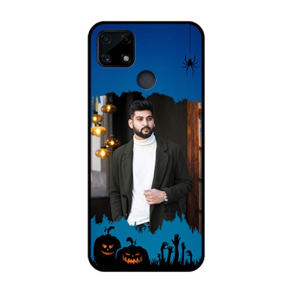 Realme Narzo 20 Photo Printing on Glass Case - with pro Halloween design Realme Narzo 20 Photo Printing on Glass Case - with pro Halloween design