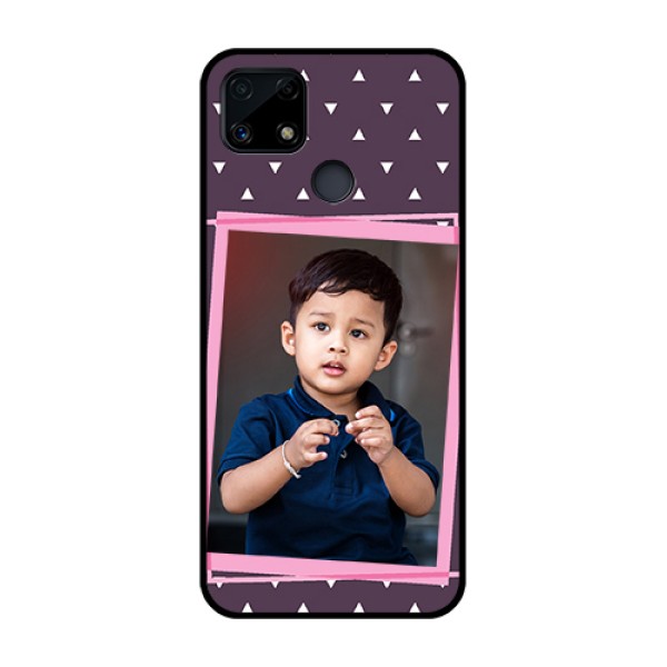 Realme Narzo 20 Custom Glass Mobile Case - Triangle Pattern Dotted Design Realme Narzo 20 Custom Glass Mobile Case - Triangle Pattern Dotted Design