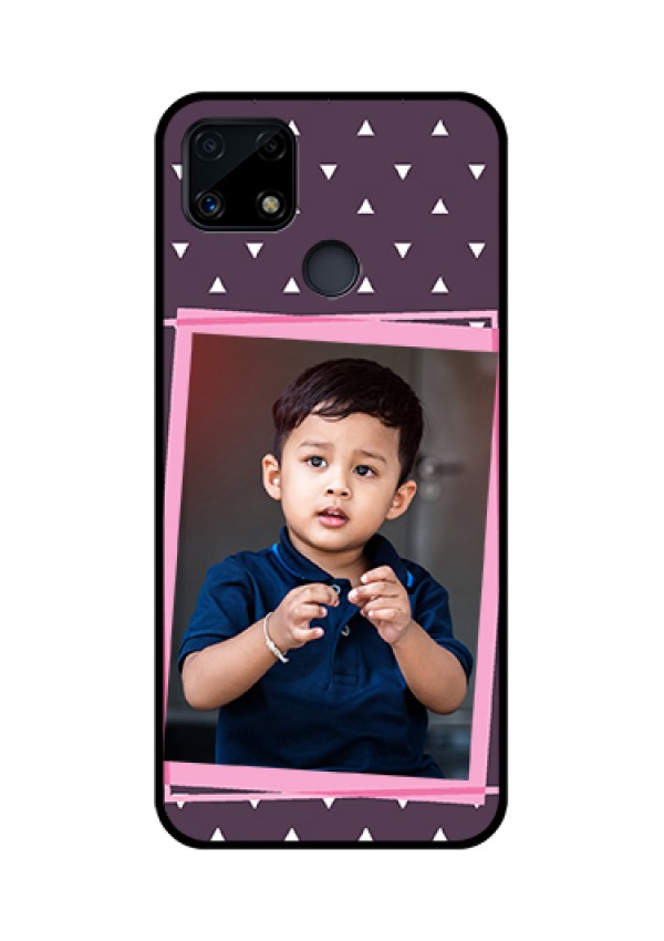 Realme Narzo 20 Custom Glass Mobile Case  - Triangle Pattern Dotted Design