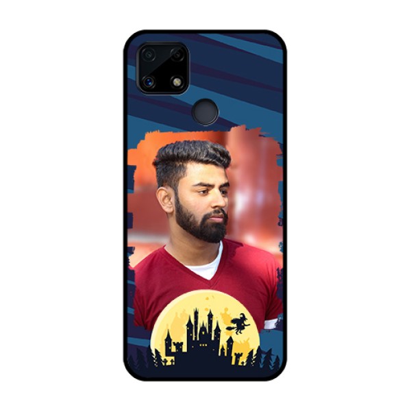 Realme Narzo 20 Photo Printing on Glass Case - Halloween Witch Design Realme Narzo 20 Photo Printing on Glass Case - Halloween Witch Design