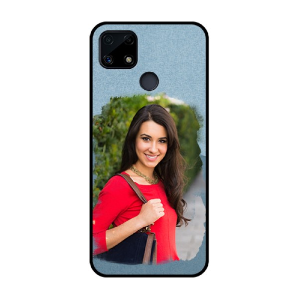 Realme Narzo 20 Custom Glass Mobile Case - Grunge Line Art Design Realme Narzo 20 Custom Glass Mobile Case - Grunge Line Art Design