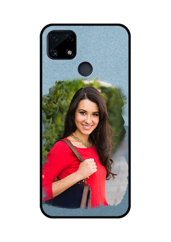 Realme Narzo 20 Custom Glass Mobile Case  - Grunge Line Art Design