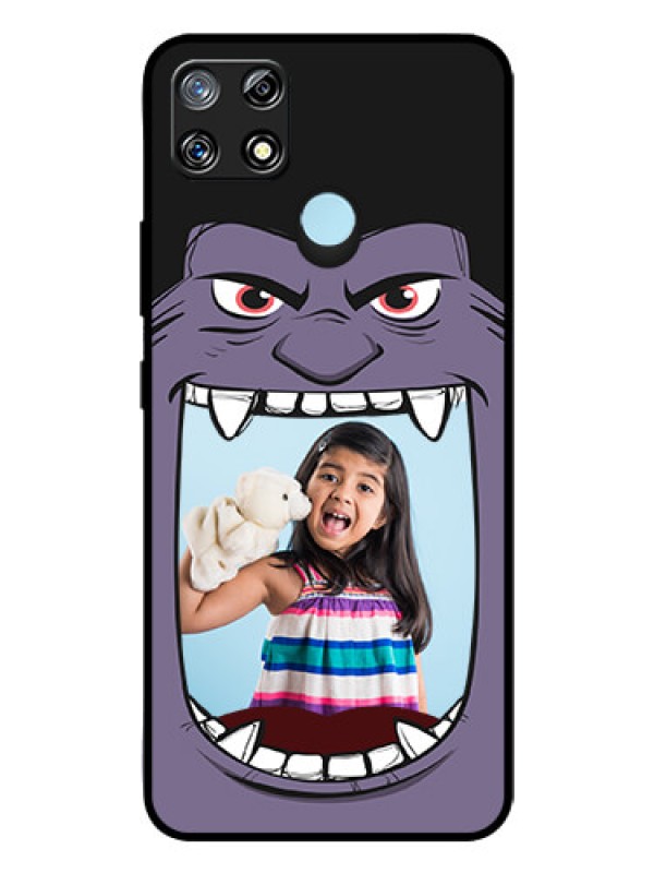 Custom Realme Narzo 20 Custom Glass Phone Case  - Angry Monster Design