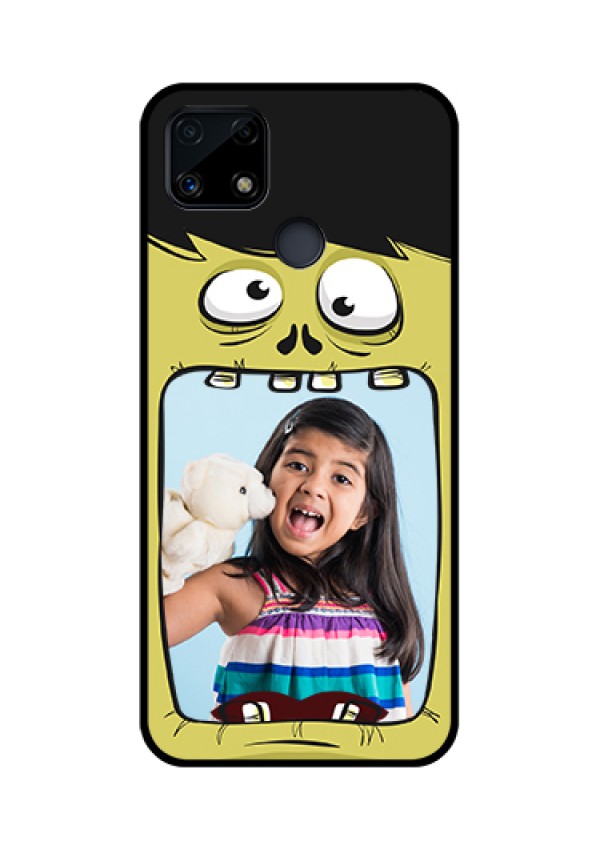 Realme Narzo 20 Personalized Glass Phone Case  - Cartoon monster back case Design
