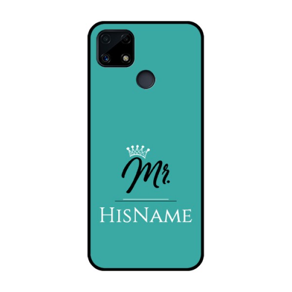 Realme Narzo 20 Custom Glass Phone Case Mr with Name Realme Narzo 20 Custom Glass Phone Case Mr with Name