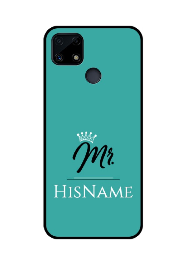 Realme Narzo 20 Custom Glass Phone Case Mr with Name