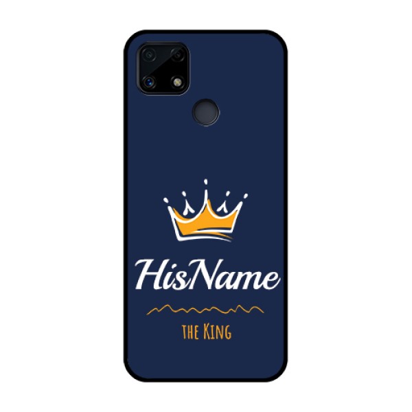 Realme Narzo 20 Glass Phone Case King with Name Realme Narzo 20 Glass Phone Case King with Name