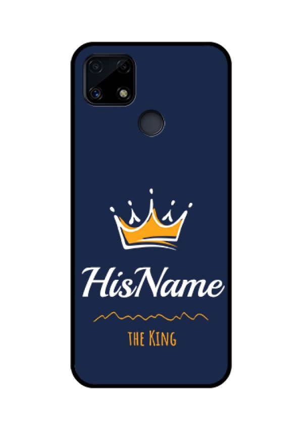 Realme Narzo 20 Glass Phone Case King with Name