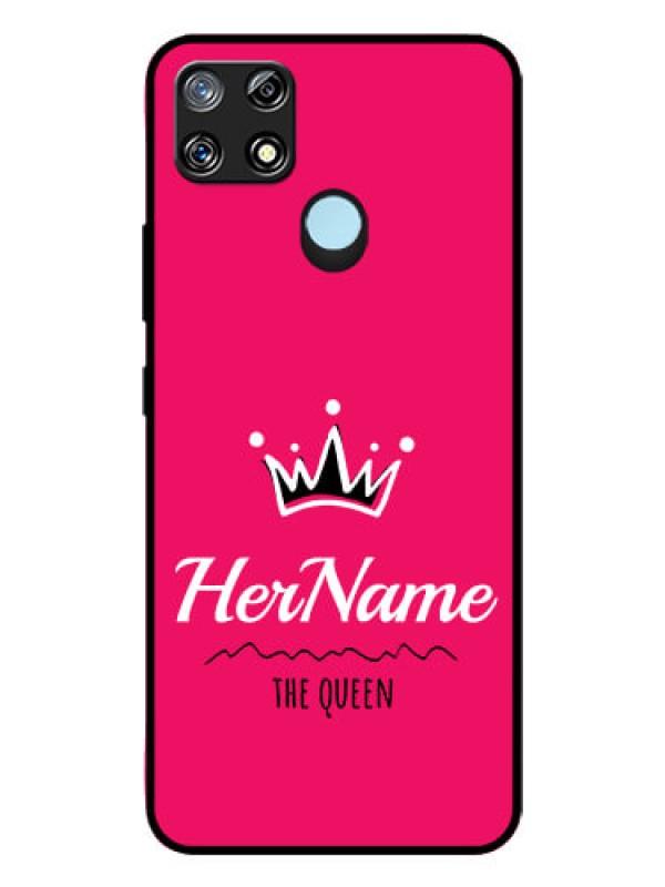 Custom Realme Narzo 20 Glass Phone Case Queen with Name