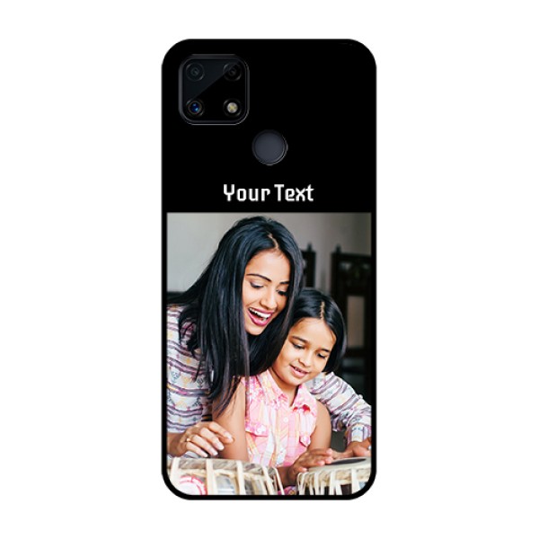 Realme Narzo 20 Photo with Name on Glass Phone Case