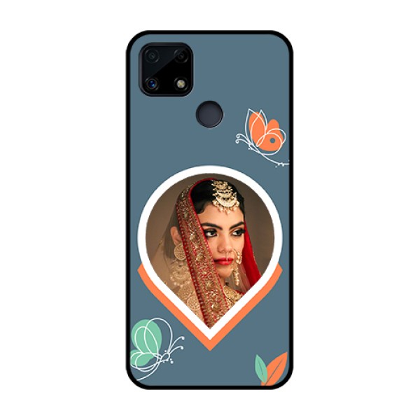 Narzo 20 Custom Glass Mobile Case - Droplet Butterflies Design Narzo 20 Custom Glass Mobile Case - Droplet Butterflies Design