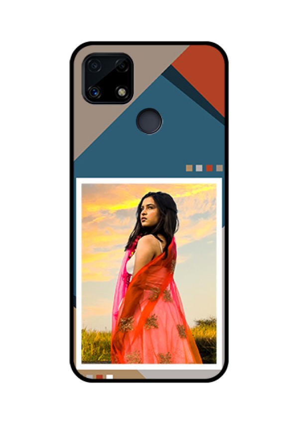 Narzo 20 Personalized Glass Phone Case - Retro color pallet Design