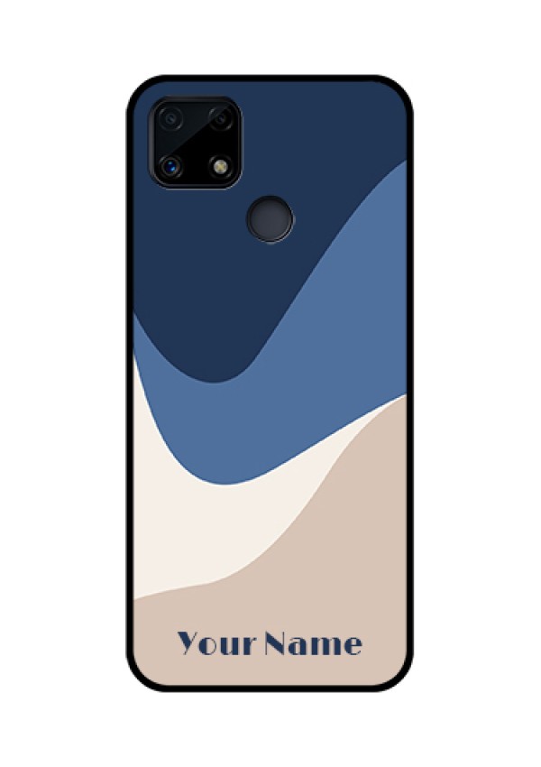Narzo 20 Custom Glass Phone Case - Abstract Drip Art Design