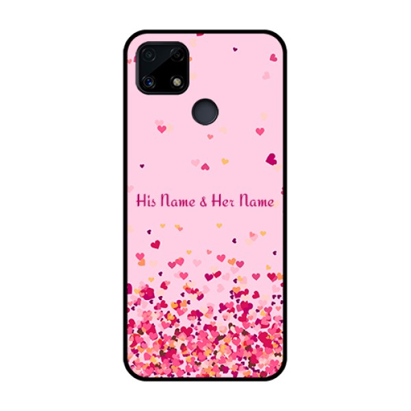 Narzo 20 Photo Printing on Glass Case - Floating Hearts Design Narzo 20 Photo Printing on Glass Case - Floating Hearts Design