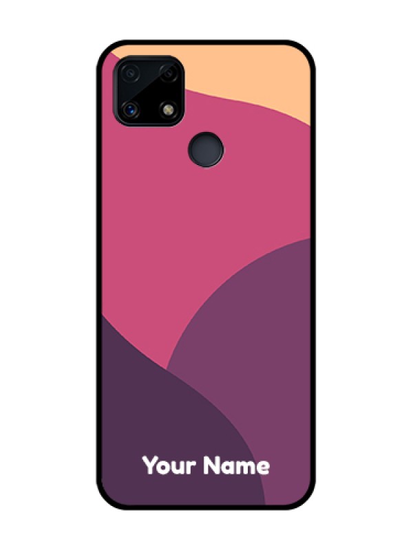 Custom Narzo 20 Custom Glass Phone Case - Mixed Multi-colour abstract art Design