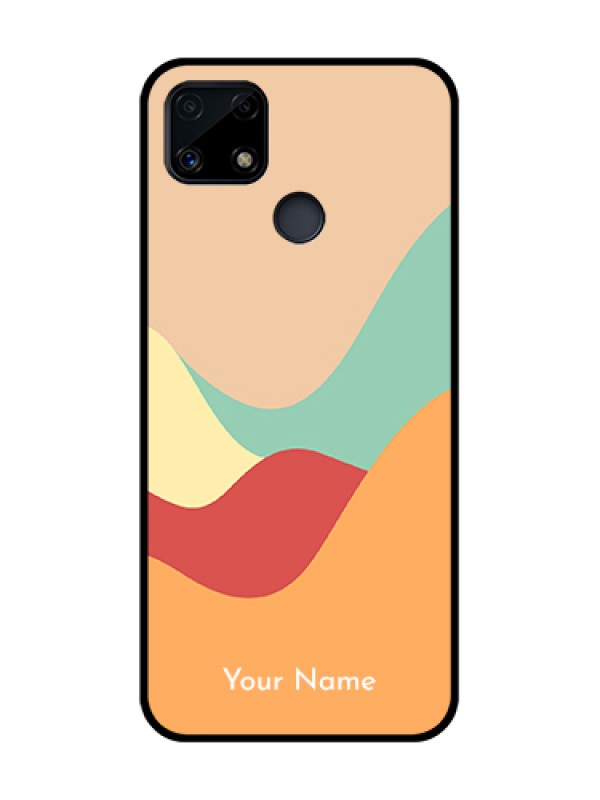 Custom Narzo 20 Personalized Glass Phone Case - Ocean Waves Multi-colour Design