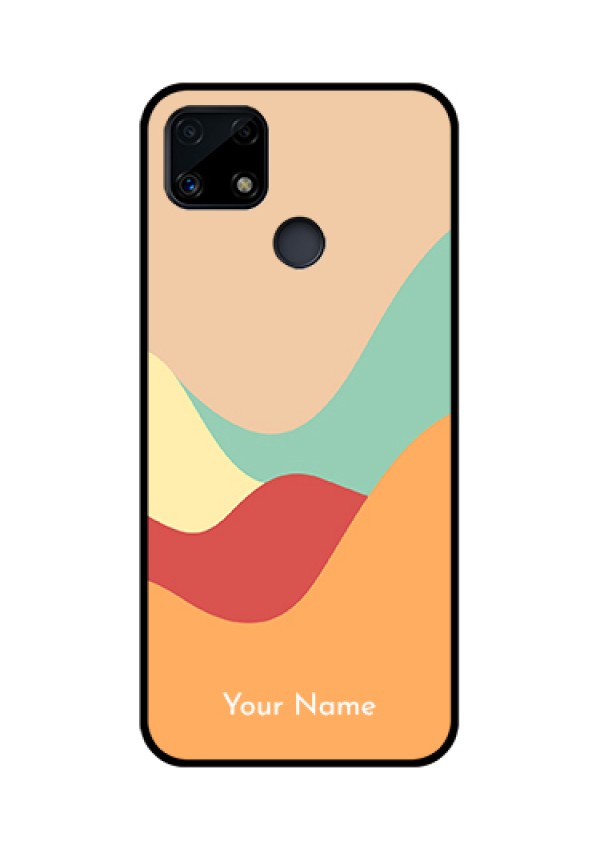 Narzo 20 Personalized Glass Phone Case - Ocean Waves Multi-colour Design