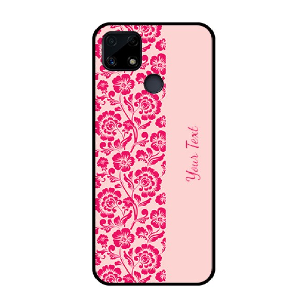 Narzo 20 Custom Glass Phone Case - Attractive Floral Pattern Design