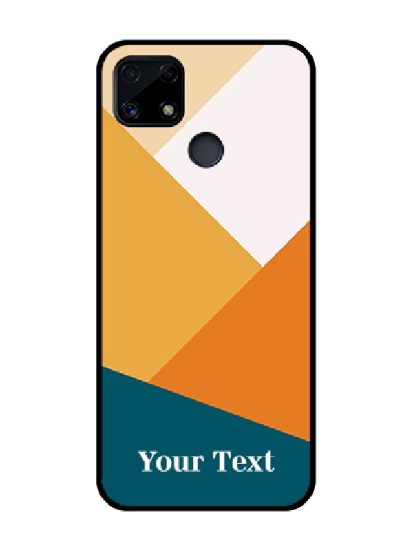 Custom Narzo 20 Personalized Glass Phone Case - Stacked Multi-colour Design