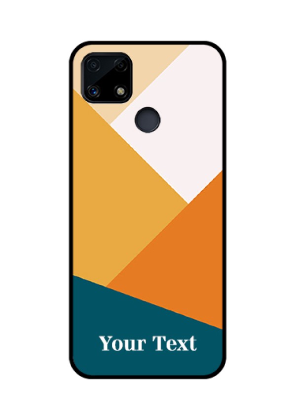 Narzo 20 Personalized Glass Phone Case - Stacked Multi-colour Design