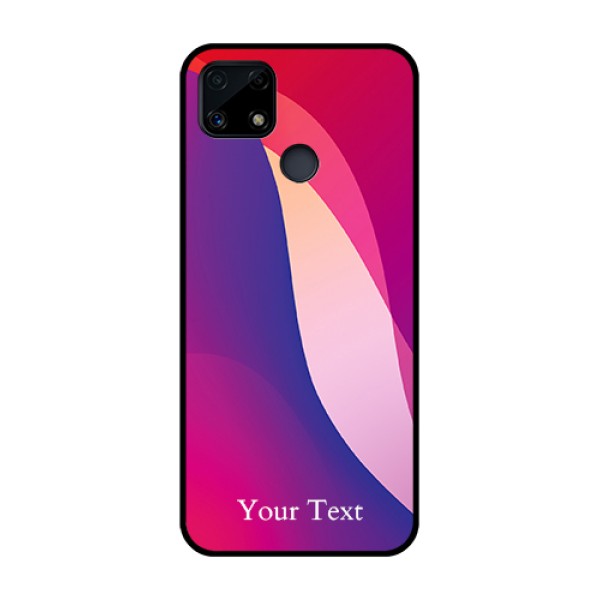 Narzo 20 Personalized Glass Phone Case - Digital abstract Overlap Design