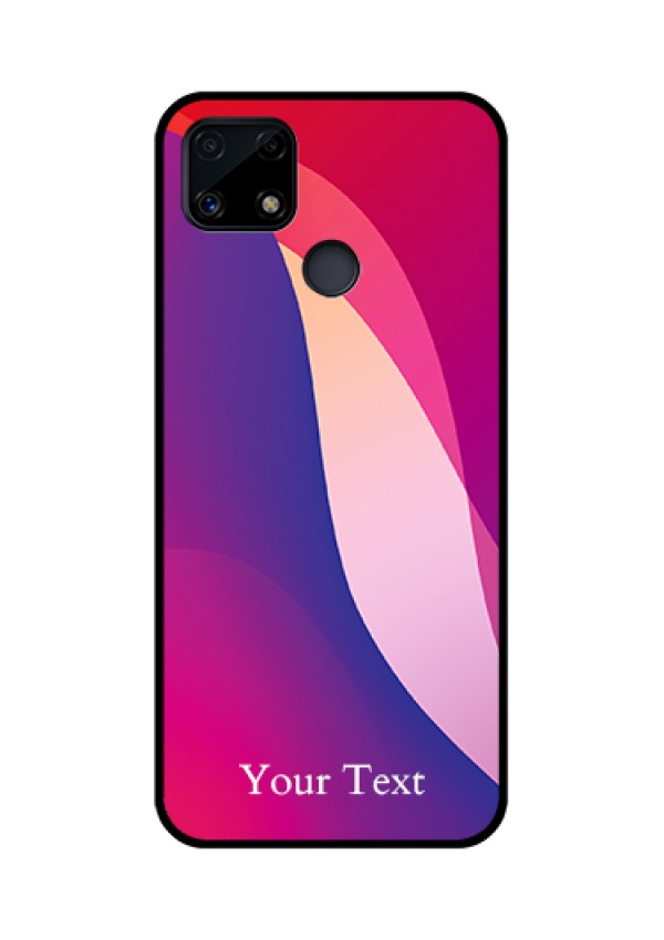Narzo 20 Personalized Glass Phone Case - Digital abstract Overlap Design