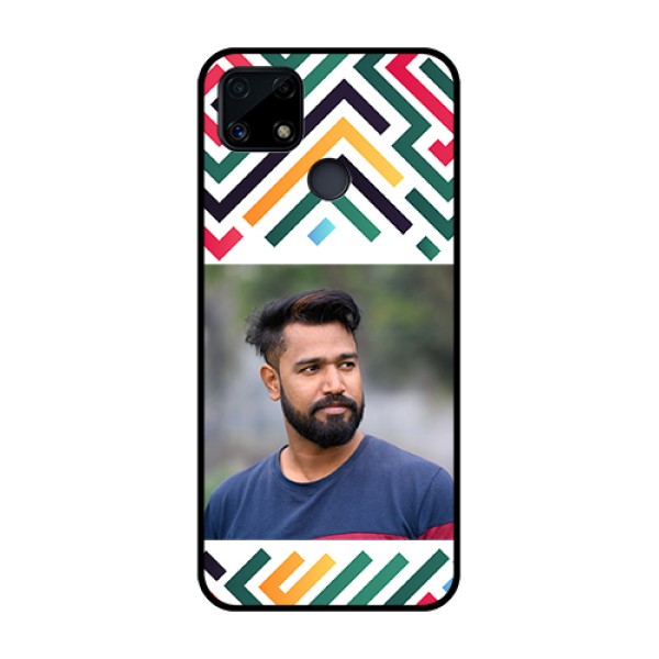 Narzo 20 Personalized Glass Phone Case - Colorful Maze Pattern Design Narzo 20 Personalized Glass Phone Case - Colorful Maze Pattern Design