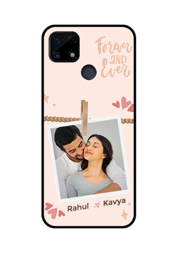 Narzo 20 Custom Glass Phone Case - Forever and ever love Design