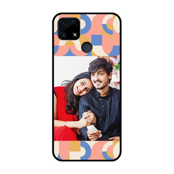 Narzo 20 Photo Printing on Glass Case - Semi-circle Maze Pattern Design Narzo 20 Photo Printing on Glass Case - Semi-circle Maze Pattern Design