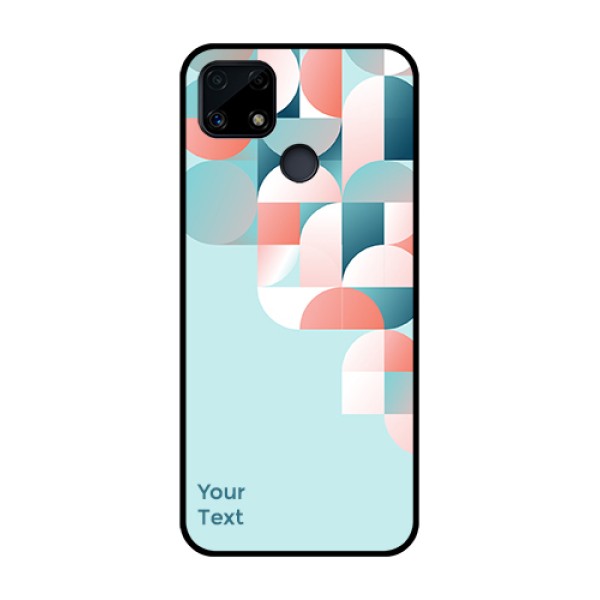 Narzo 20 Custom Glass Phone Case - Stylish Semi-circle Pattern Design Narzo 20 Custom Glass Phone Case - Stylish Semi-circle Pattern Design