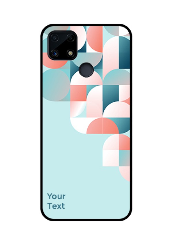 Narzo 20 Custom Glass Phone Case - Stylish Semi-circle Pattern Design