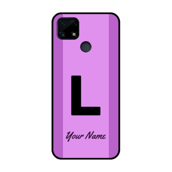 Narzo 20 Custom Glass Phone Case - Tricolor custom text Design Narzo 20 Custom Glass Phone Case - Tricolor custom text Design