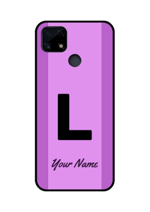 Narzo 20 Custom Glass Phone Case - Tricolor custom text Design