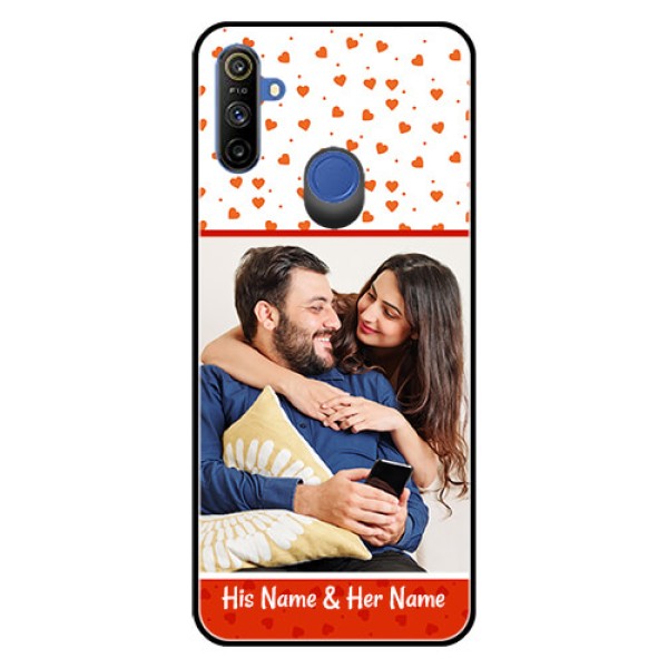 Narzo 20A Custom Glass Phone Case - Orange Love Symbol Design Narzo 20A Custom Glass Phone Case - Orange Love Symbol Design