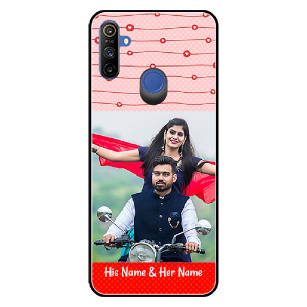 Narzo 20A Personalized Glass Phone Case  - Red Pattern Case Design