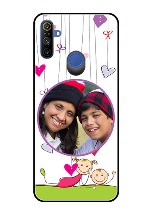 Narzo 20A Photo Printing on Glass Case  - Cute Kids Phone Case Design